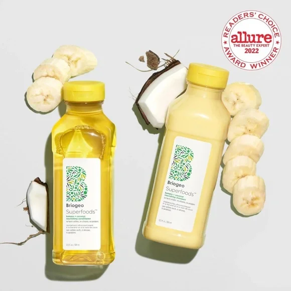 New Briogeo Superfoods Banana Coconut Nourishing Shampoo and Conditioner Set - Picture 2 of 7